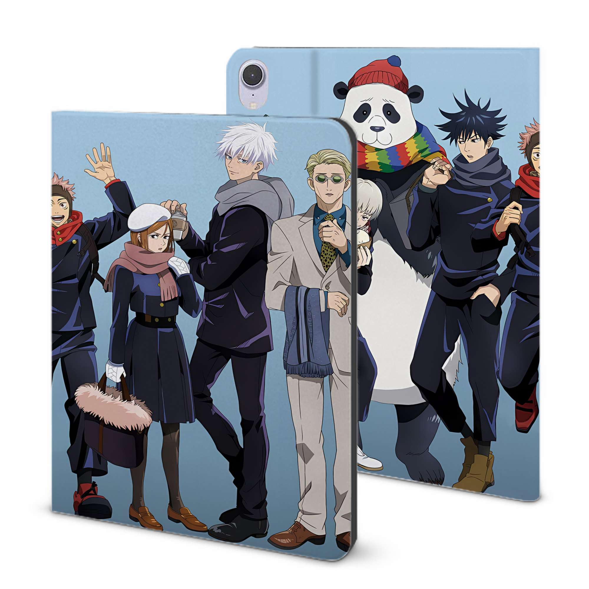 （画像用） 呪術廻戦 Jujutsu Kaisen IPad ケース ブック型 PUレザー TPU 耐衝撃 軽量 薄型 ペン収納なし 全面保護 IPad 各モデル対応